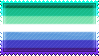 stamp with mlm gay flag