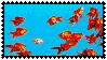 swimming goldfish stamp
